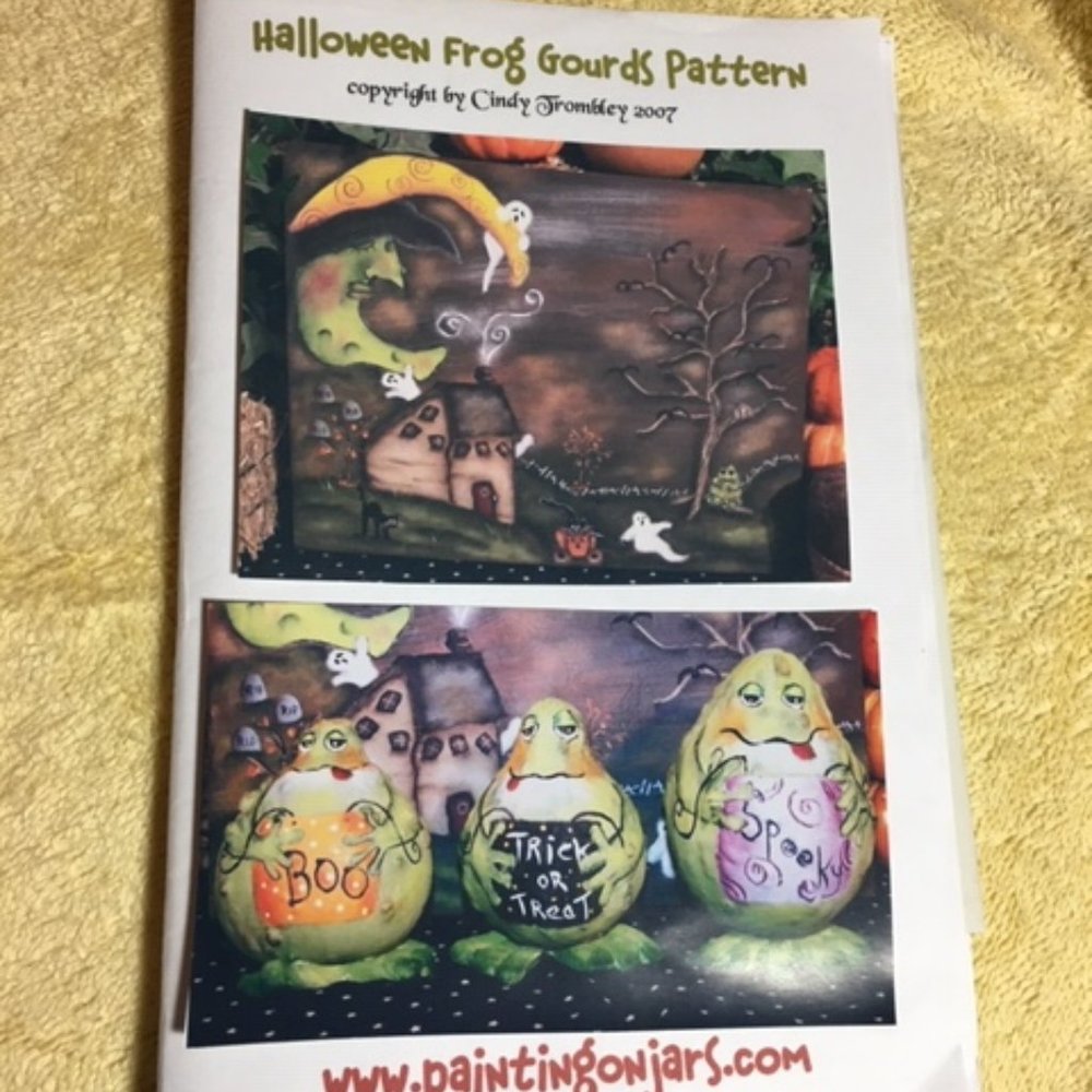 Halloween Frog Gourds Pattern /CD